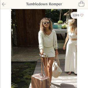 Free People Tumble down romper NWT